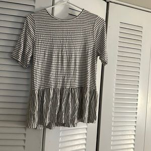 Stripped peplum top